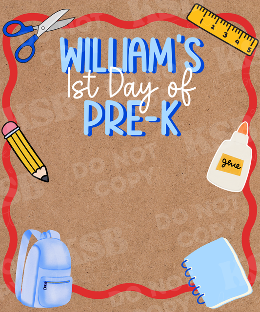 First Day of School Banner (36"Lx30"W)