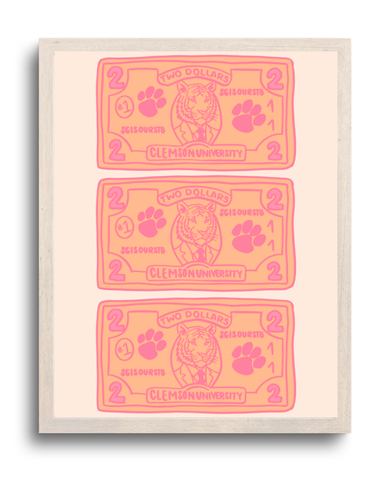 Clemson Currency Print | DIGITAL DOWNLOAD