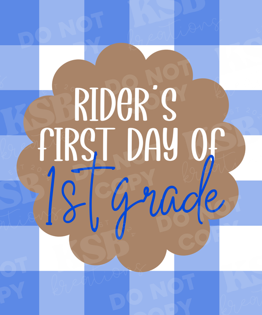 First Day of School Banner (36"Lx30"W)