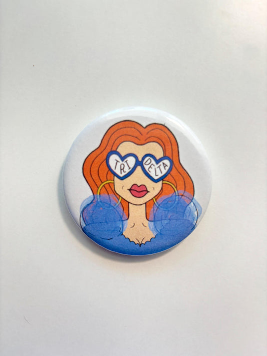 Custom Sororoity/Game Day Girl Pin