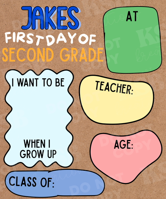 First Day of School Banner (36"Lx30"W)