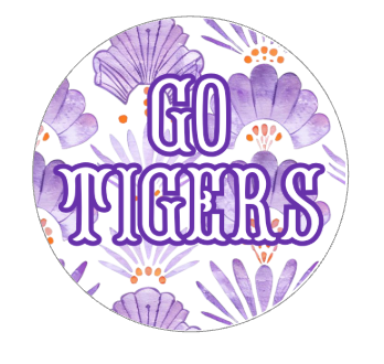 Go Tigers Purple Pin
