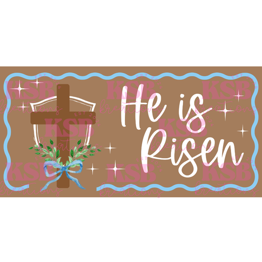 He is Risen Blue Banner