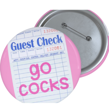 Go Cocks Guest Check Pin